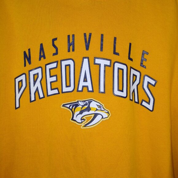 FANATICS NASHVILLE PREDATORS GOLD AND NAVY HOODIE, SIZE MEDIUM, UNISEX - Picture 2 of 5